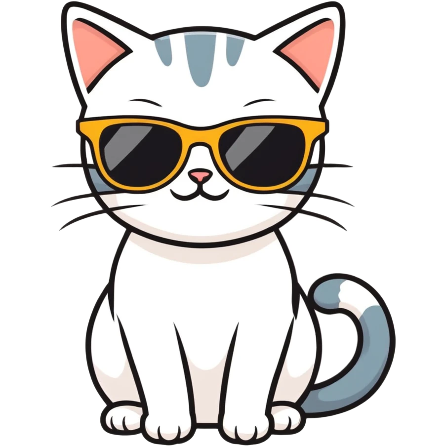 Cat with sunglasses emoji