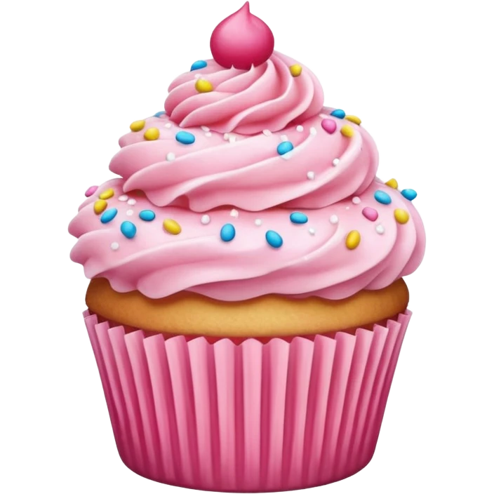 Cupcake with pink icing emoji
