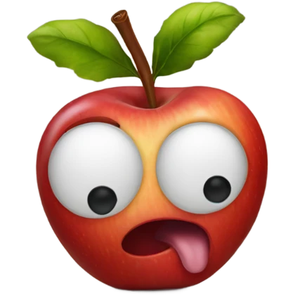 Apple. Worm. emoji