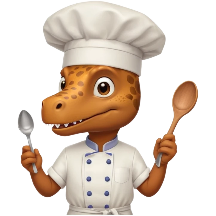 Dinosaurio chef emoji