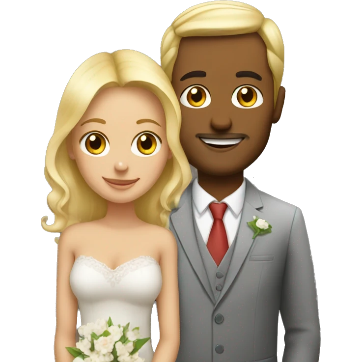 Husband and blonde wife Brazilian  emoji