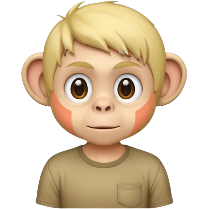 blonde monkey with shirt  emoji