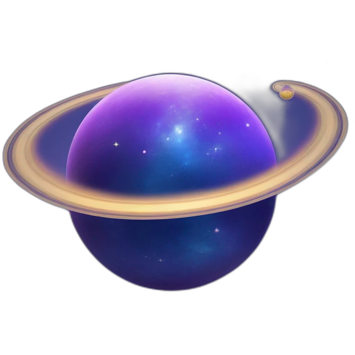 Nébuleuse bleu et violet avec Saturne emoji