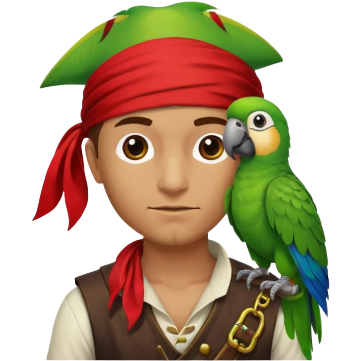 pirate and parrot emoji