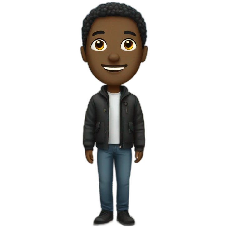 Black man in paris emoji