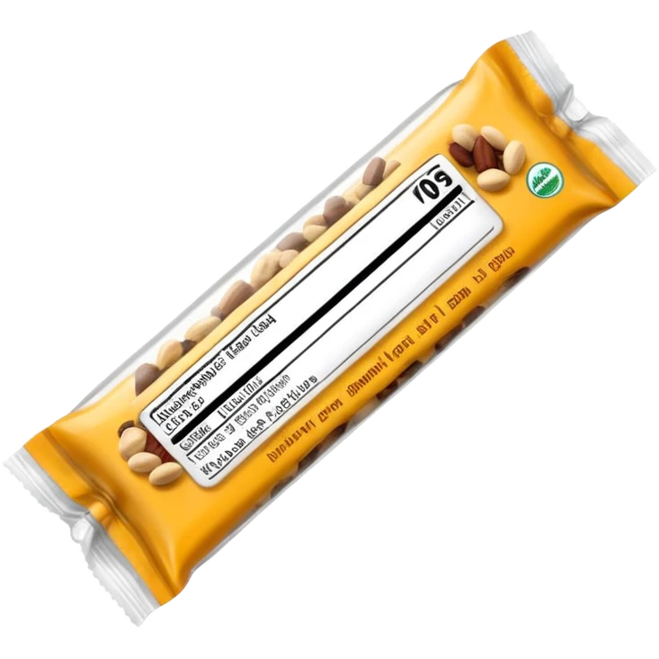 Create an emoji of an energy bar that you can eat, with plastic packaging. emoji