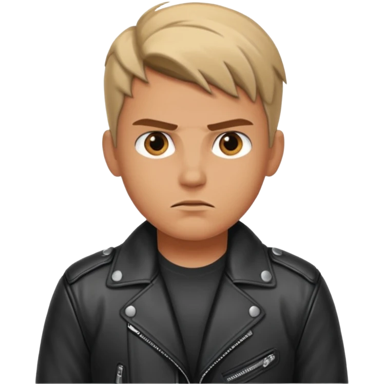 Biker Boy with calling emoji