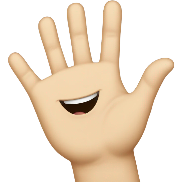 smiley face making the “suh” symbol  emoji