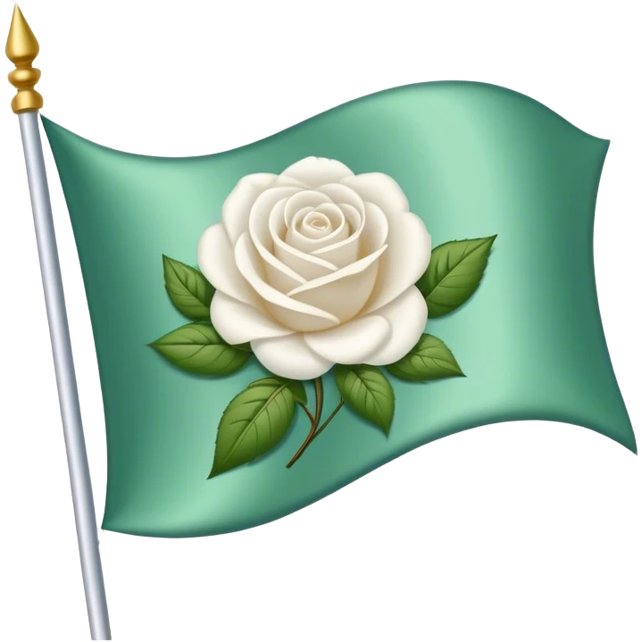 flag with white rose emblem emoji