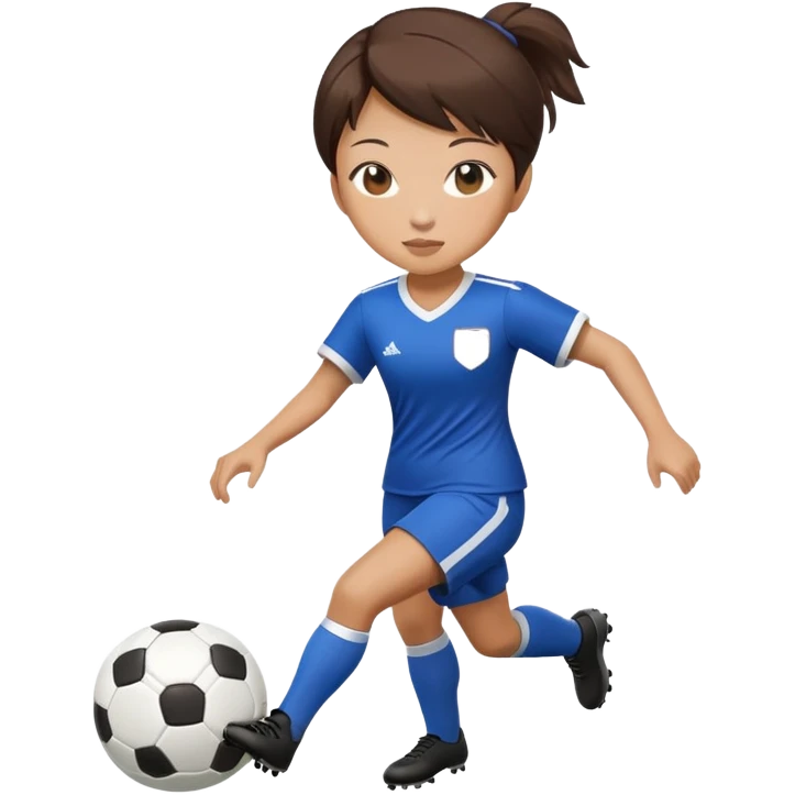 Bonnie Wong playing soccer emoji