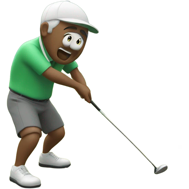 Mozi jogando golf  emoji