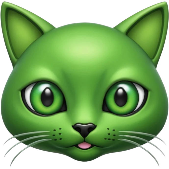 Créame un gato alien verde emoji
