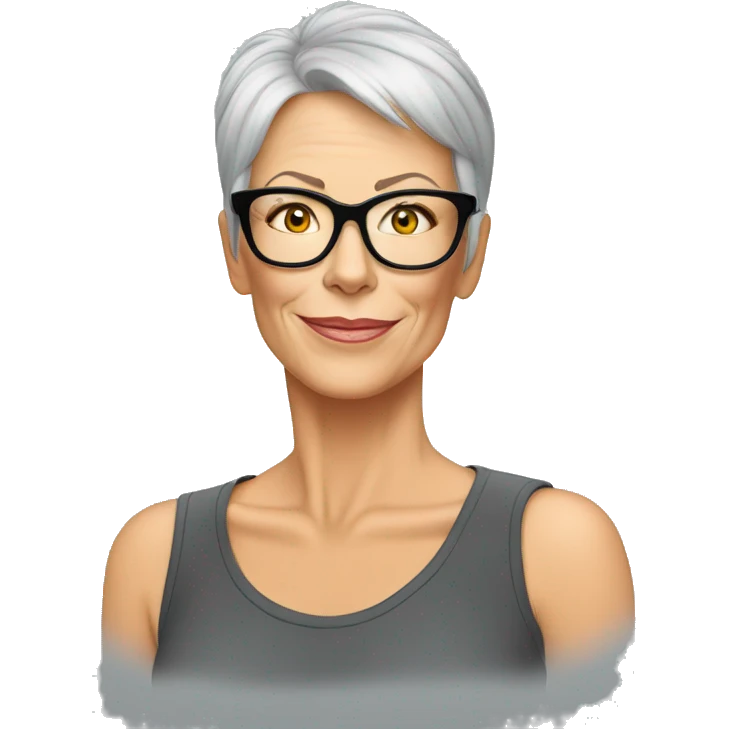 jamie lee curtis cartoon wearing tee emoji