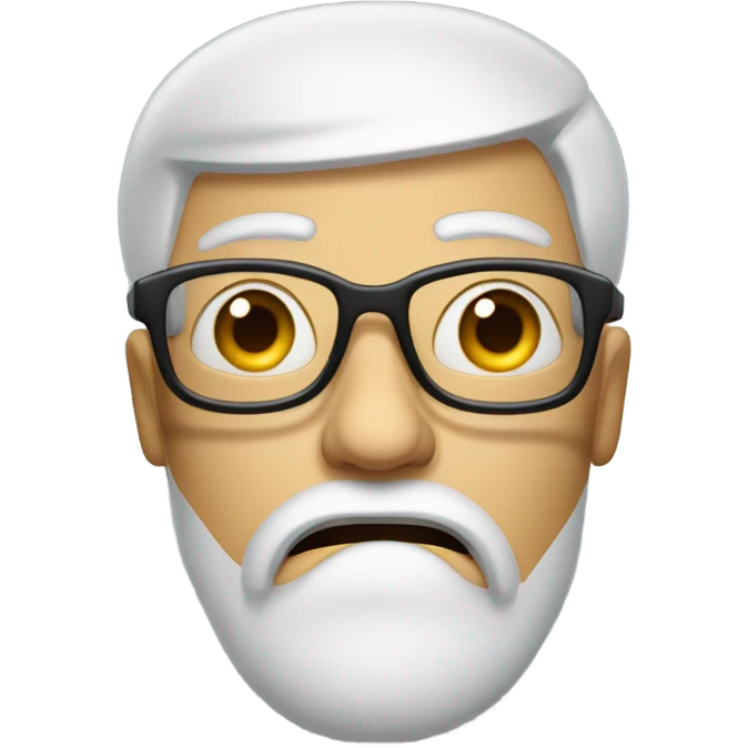 Creeped out face with glasses emoji