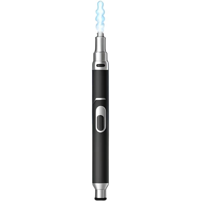 modern vape pen with vapor cloud emoji