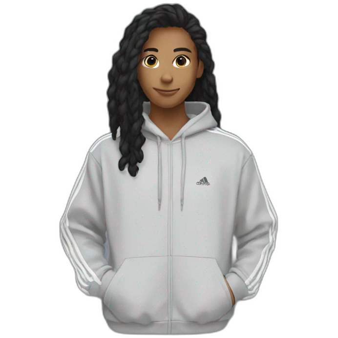 black adidas hoodie emoji