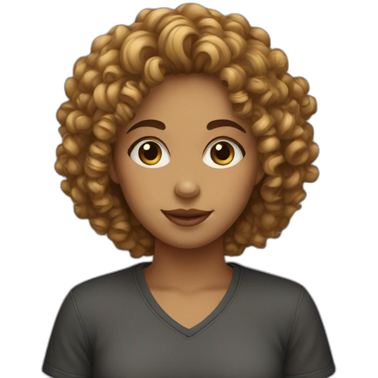 Curly girl emoji
