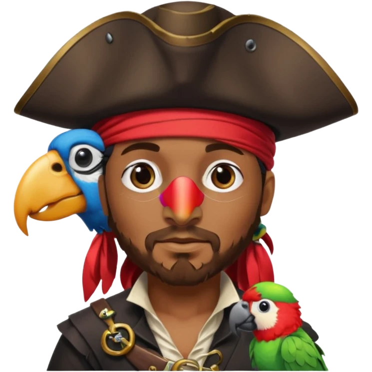 pirate and parrot emoji