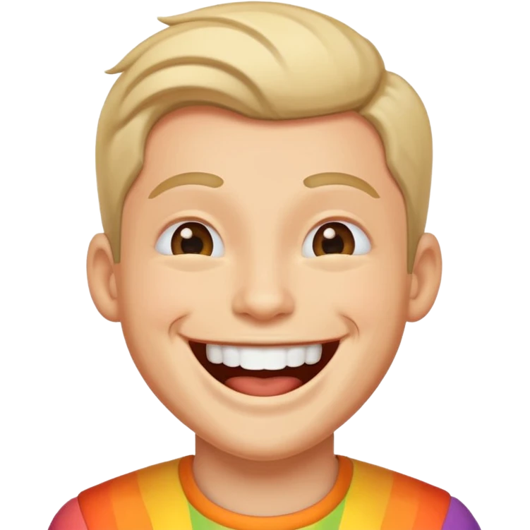 gay faggot laughing emoji