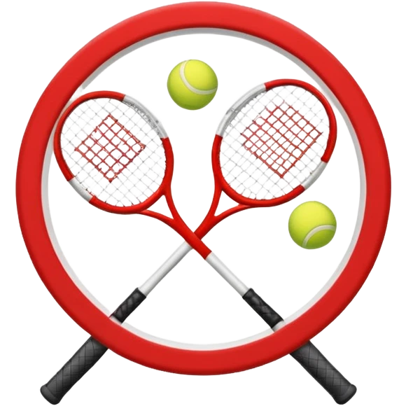 traffic sign style emoji indicating no tennis playing allowed emoji