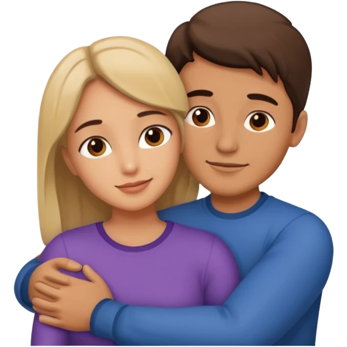 Man and women hugging each other  emoji
