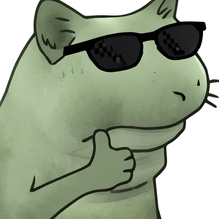 Cat with sunglasses emoji
