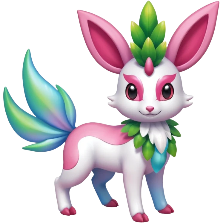 Shiny Exotic Sylveon-Shaymin-Meganium-Hybrid-Creature emoji
