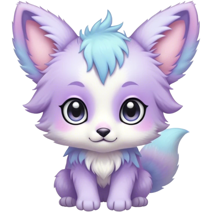 Kawaii bright fantasy ethereal anthro fursona animal emoji