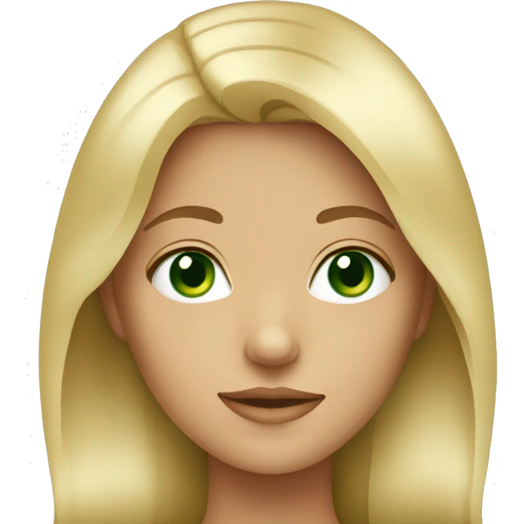 Blonde girl with green eyes  emoji
