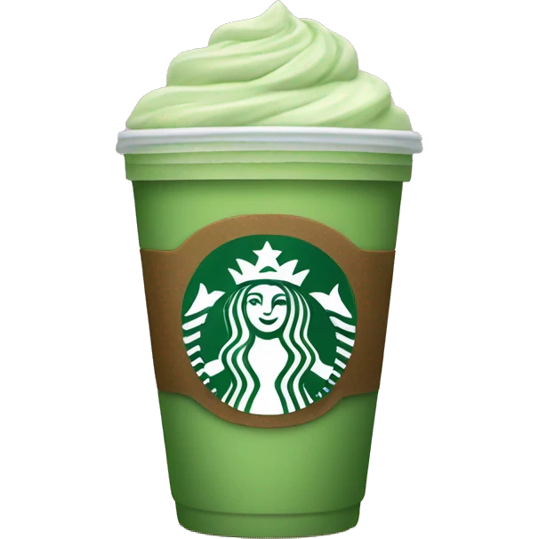 starbucks cold matcha tea cup emoji
