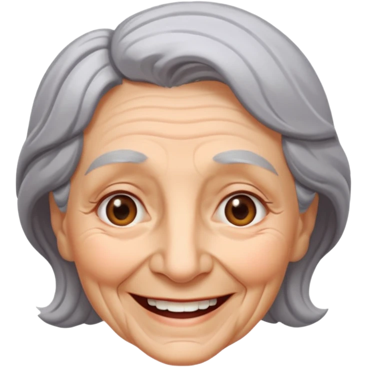old woman smiling emoji