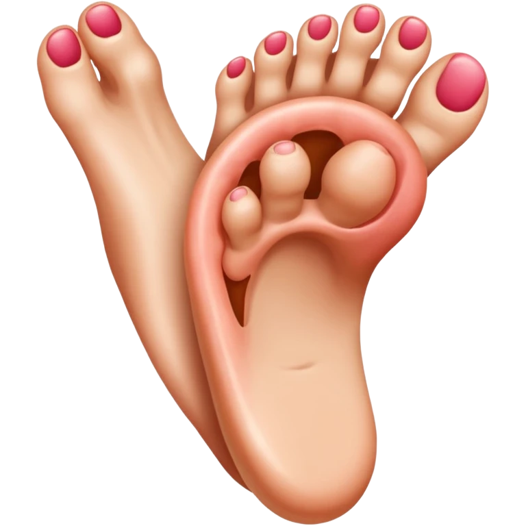 The foot emoji but everything EXCEPT the toes are the eye emoji emoji
