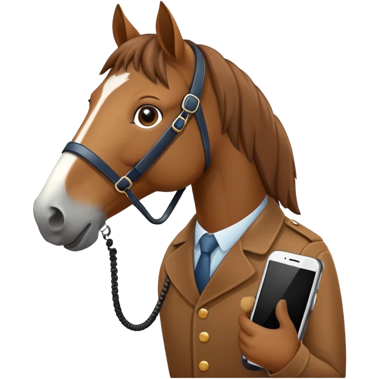 horse with phone emoji