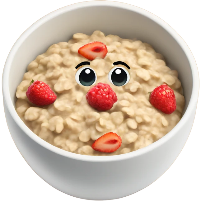 a bowl of fruit oatmeal emoji