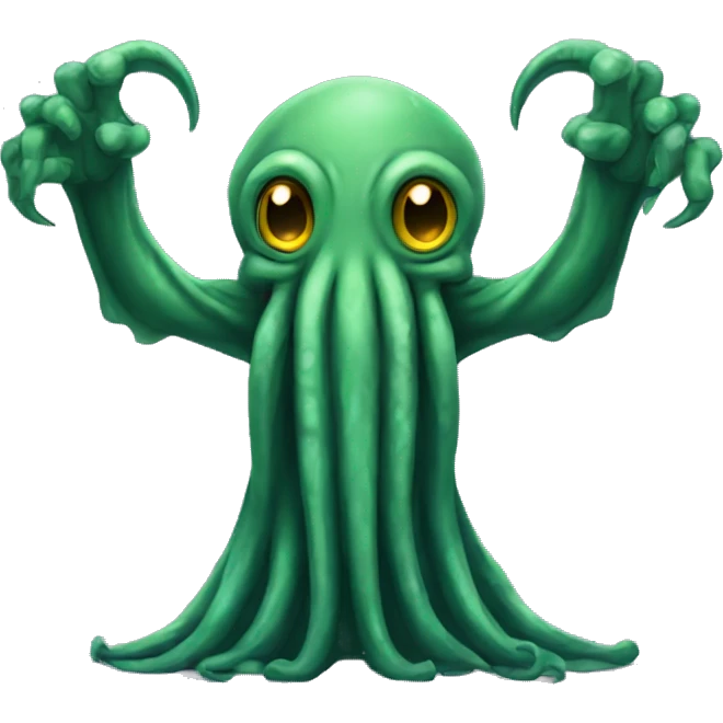 Cthulhu posing T-pose emoji