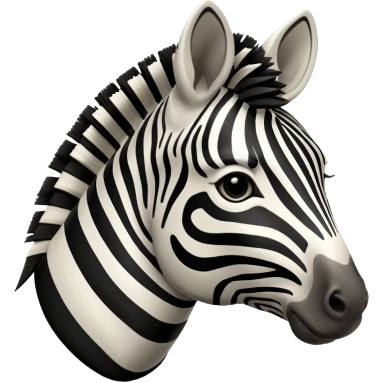 black and white zebra face emoji
