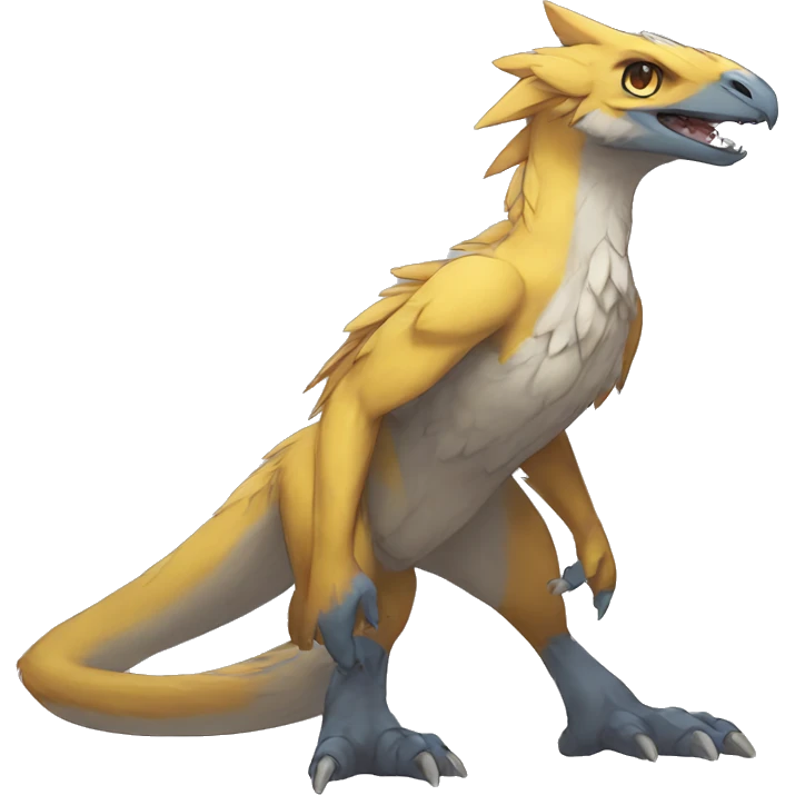 Anthro Sona Fakemon Raptor Full Body emoji