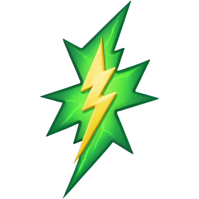 Green lightning emoji