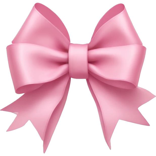 light pink ribbon bow emoji