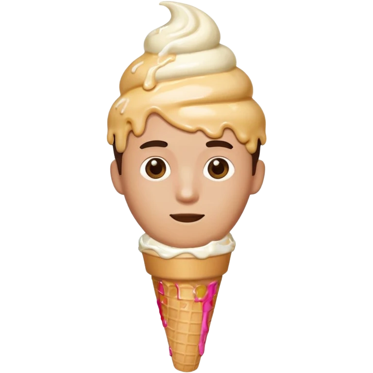 Man with ice cream emoji