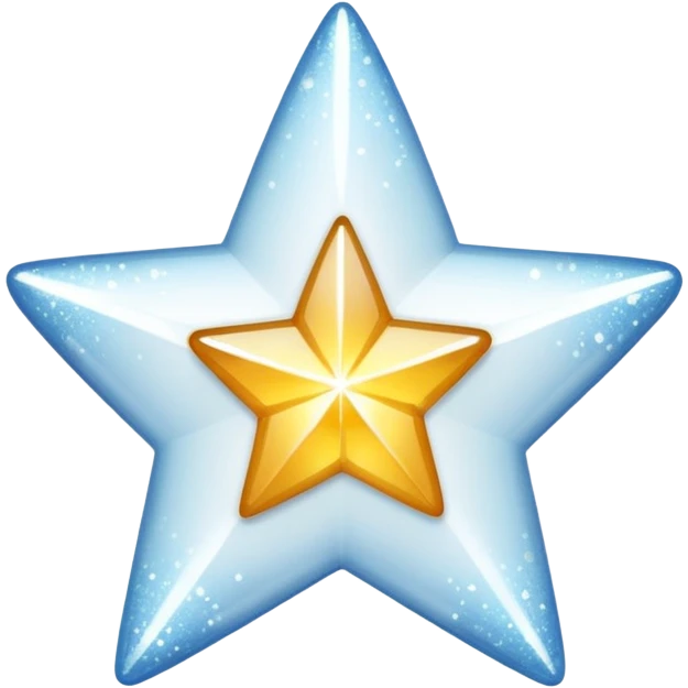 white glory star glitter emoji