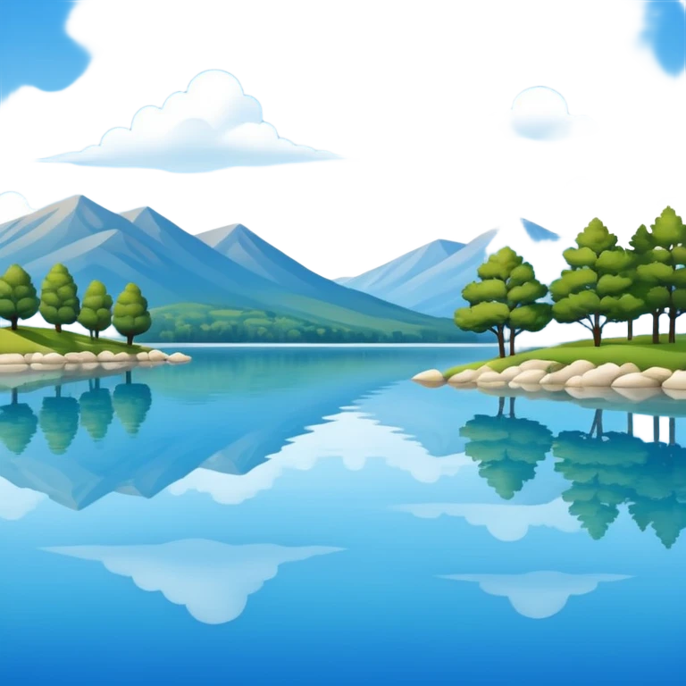 real lake landscape emoji