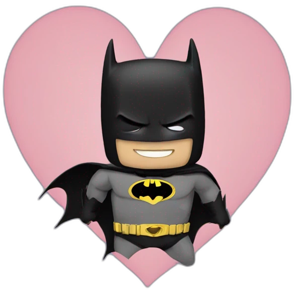 Batman falling in love emoji