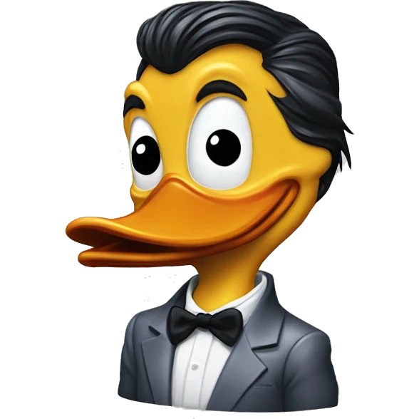 Donald Duck dressed as Patrick Bateman American Psycho emoji