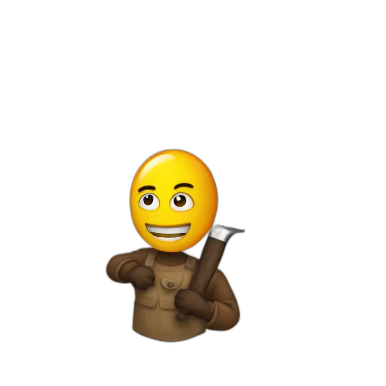 Emoji con cuchillo bravo emoji