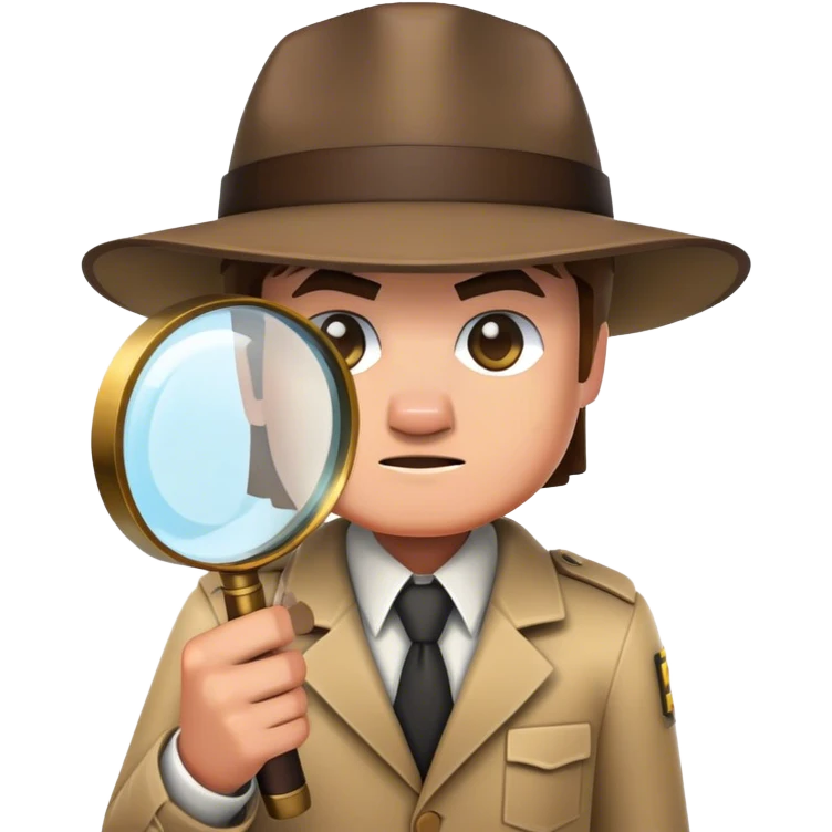 
Magnifying glass, Minecraft, the shine of a magnifying glass, a detective emoji