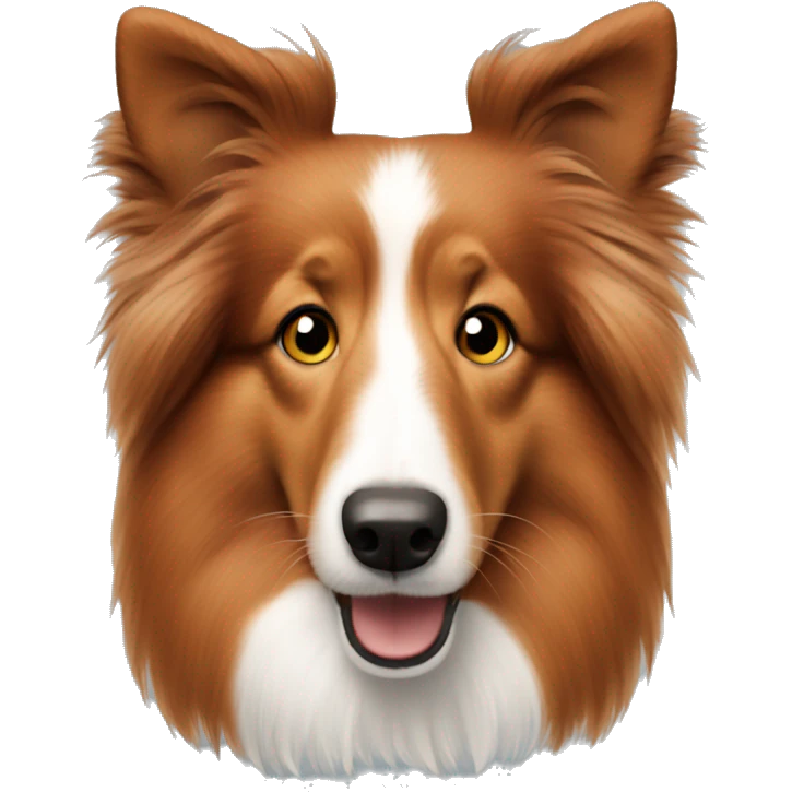 A red-haired Sheltie dog emoji