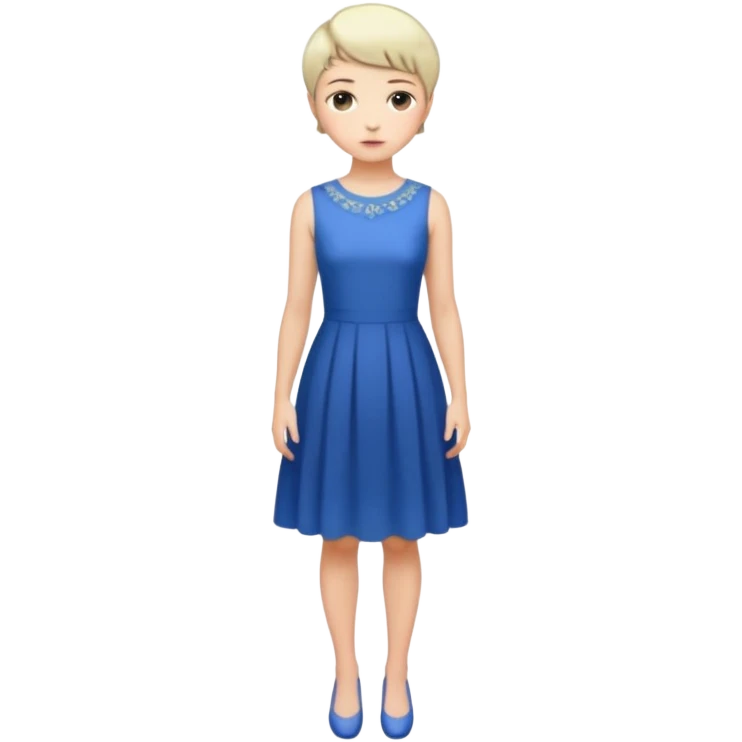 woman full body standing short pixie hair emoji