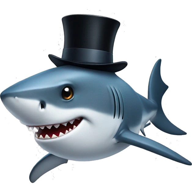 shark with top hat emoji