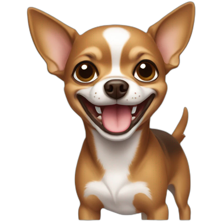 brown chihuahua smiling emoji